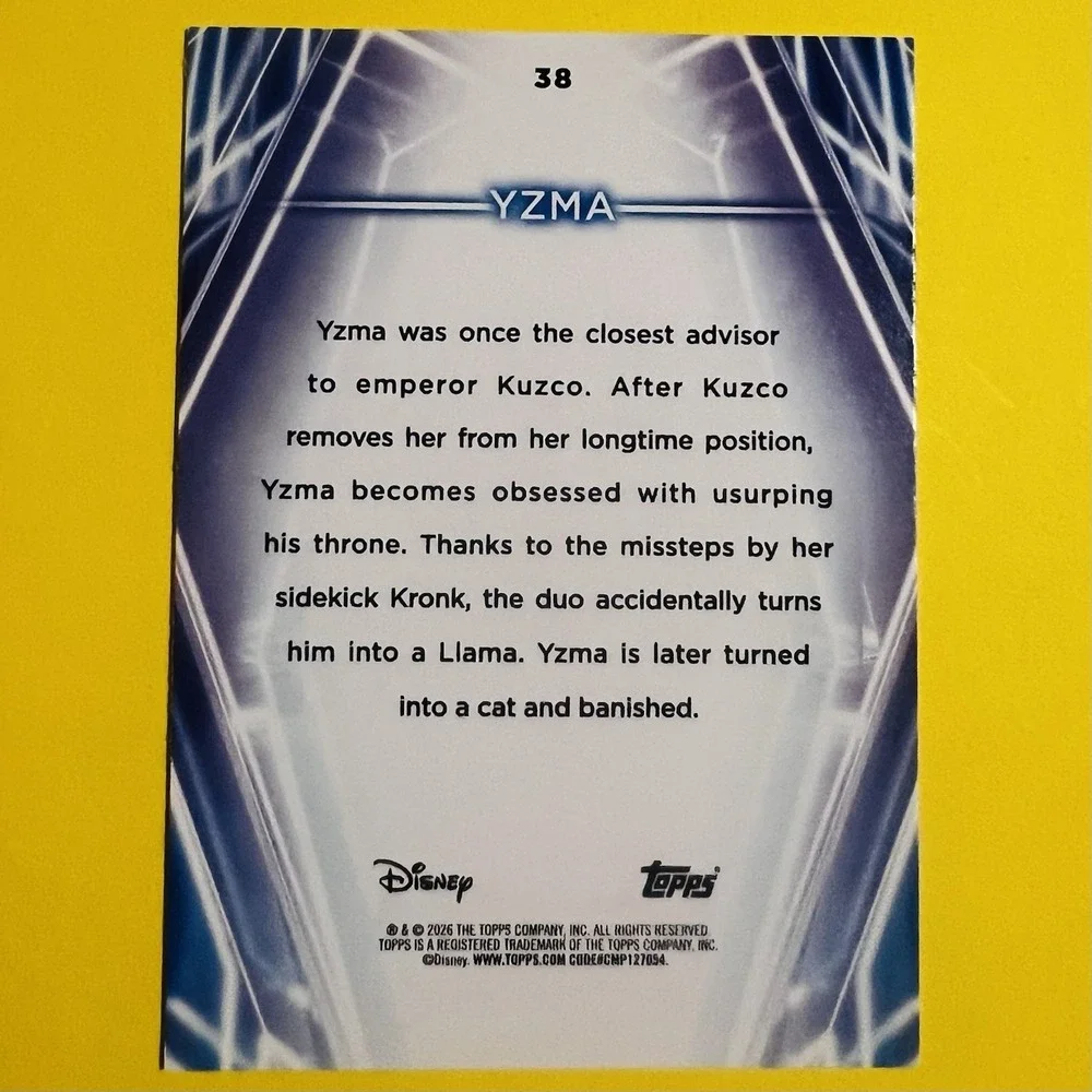 2026 Topps Disney‎ Neon Yzma #38 The Emperor's New Groove Base Card
